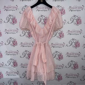 Sugar thrillz dolls kill dress soft regal days dotted mini dress tie up bow 🎀